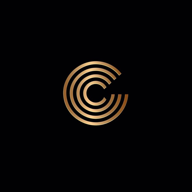 Foto logotipo minimalista da marca com a letra c