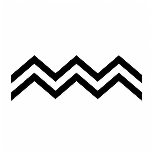 Foto logotipo minimalista de chevron preto e branco com influência da arte minóica