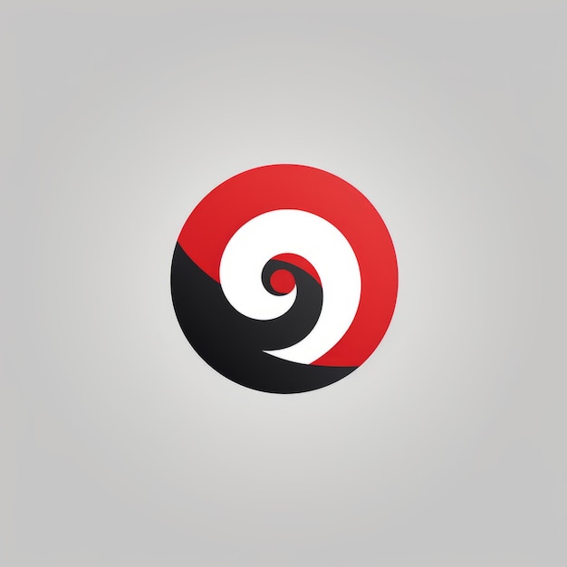 Foto logotipo minimalista em espiral preto e vermelho para a verizon communications