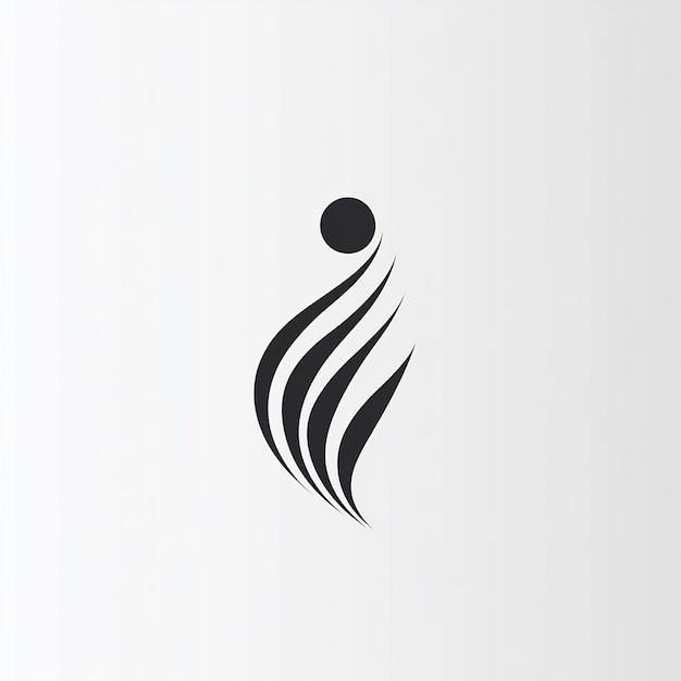 Logotipo minimalista monocromático en fondo blanco Diseño elegante