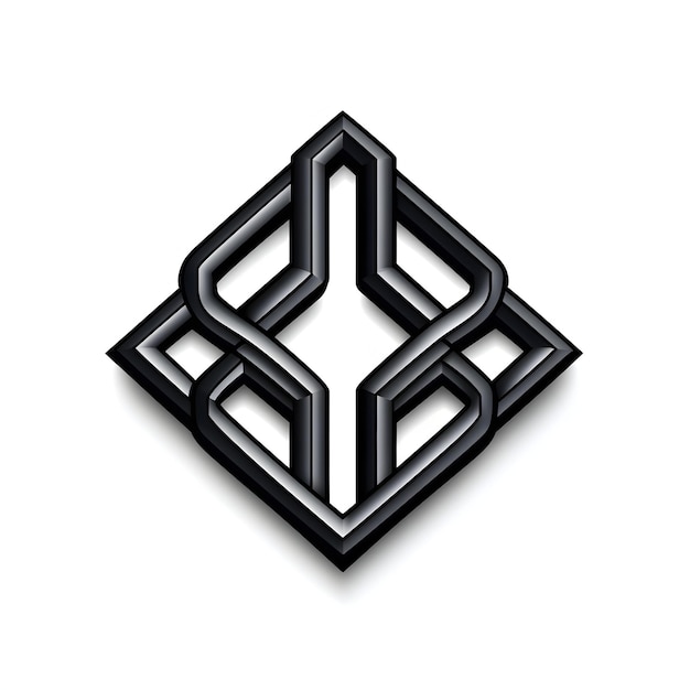 Logotipo minimalista para una startup de tecnología moderna con formas y fuentes simples en fondo blanco