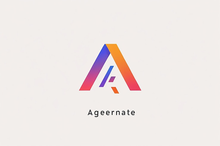 Foto un logotipo mínimo de letras gradientes para negocios