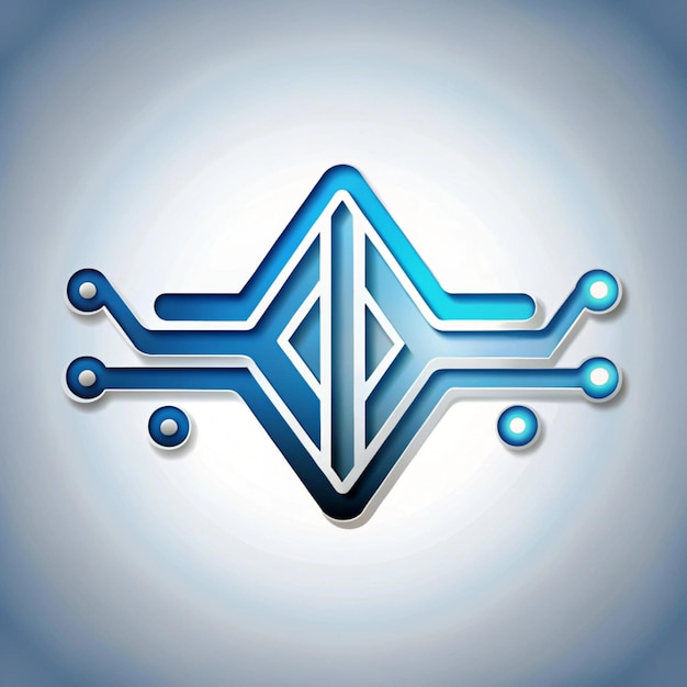 El logotipo de Modern Circuitry Pulse para el diseño de ilustraciones de íconos tecnológicos
