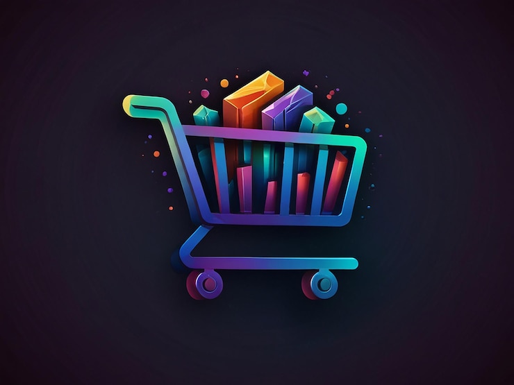 Foto logotipo moderno icono elegante del carrito de compras