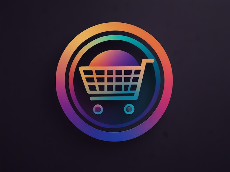 Foto logotipo moderno icono elegante del carrito de compras