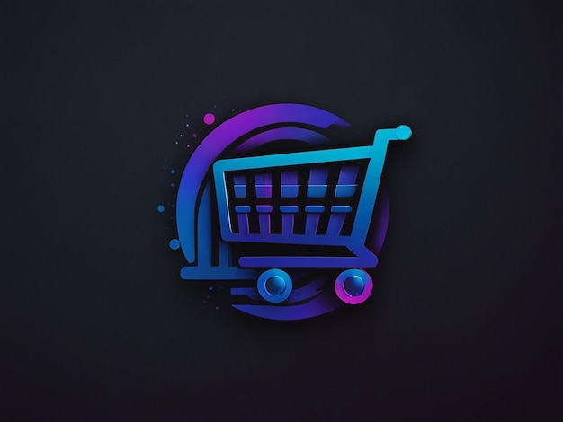 logotipo moderno icono elegante del carrito de compras