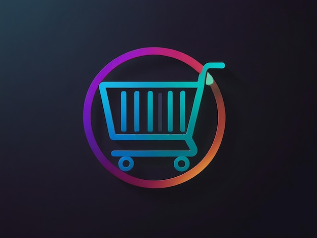 logotipo moderno icono elegante del carrito de compras