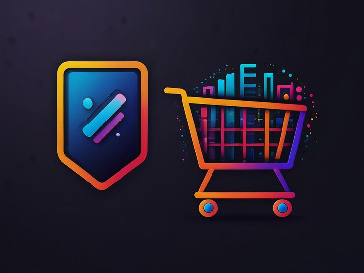 Foto logotipo moderno icono elegante del carrito de compras