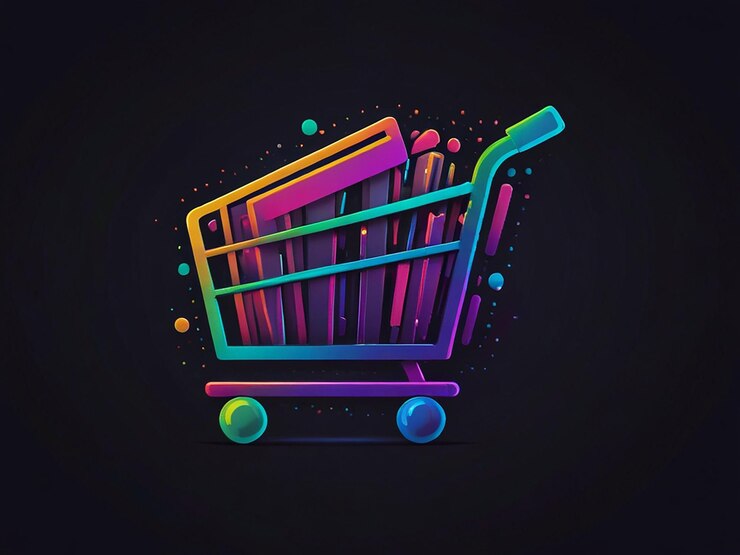 Foto logotipo moderno icono elegante del carrito de compras