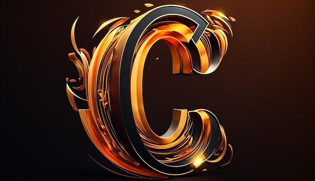 Logotipo moderno letra C símbolo modelo fonte jogos esport design Ai arte gerada