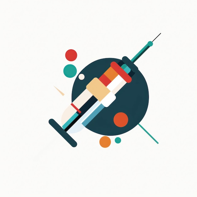 Foto logotipo moderno plano para una institución educativa especializada en inmunización y atención médica