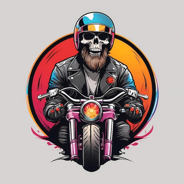 El logotipo moderno de Skull Biker