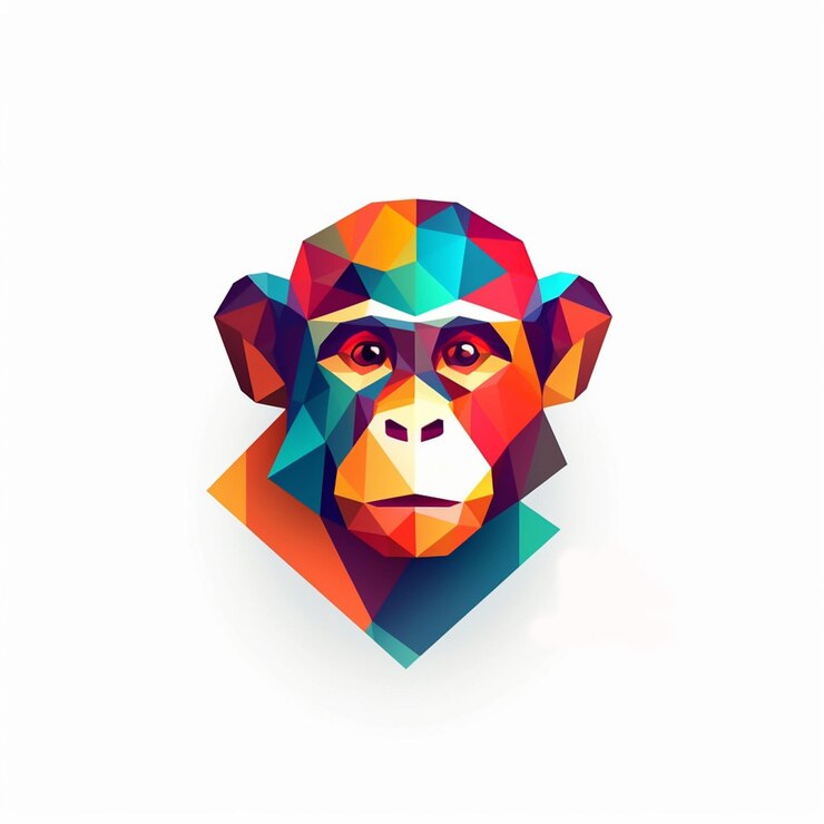 logotipo de mono en fondo blanco