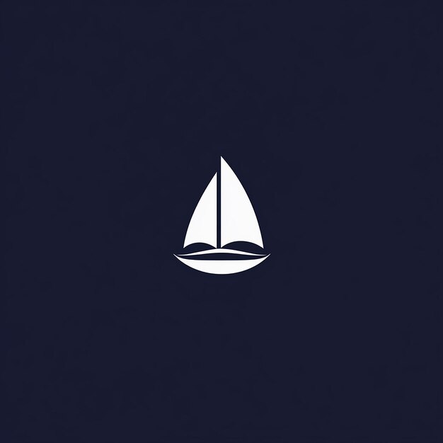 Logotipo monocromático mínimo con un cohete