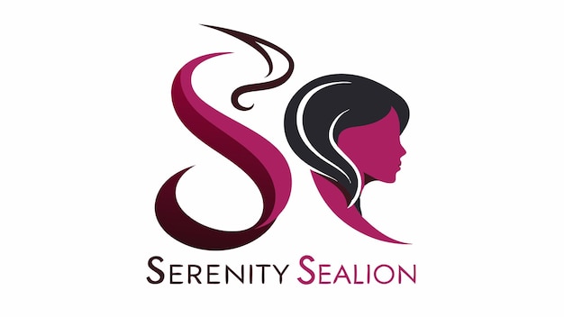 un logotipo para una mujer con una línea de cabello