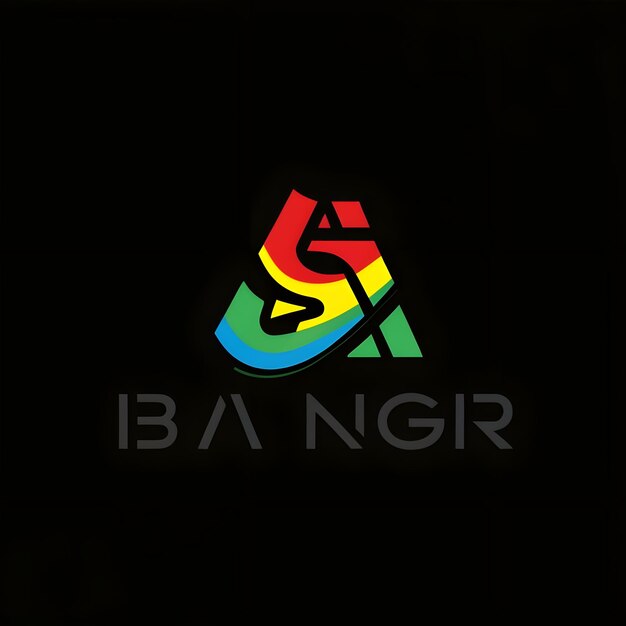 Logotipo multicolor preto