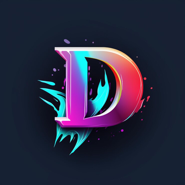 Foto logotipo de música de fantasía colorido con letras dinámicas