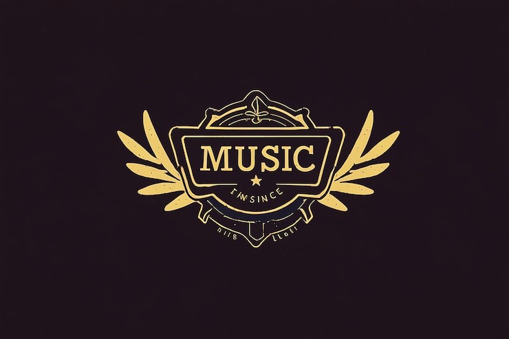Foto el logotipo de la música vintage