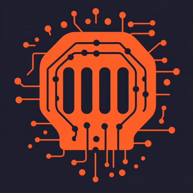 Logotipo en negrita que hace hincapié en la conexión entre la sinergia entre la inteligencia humana y la artificial