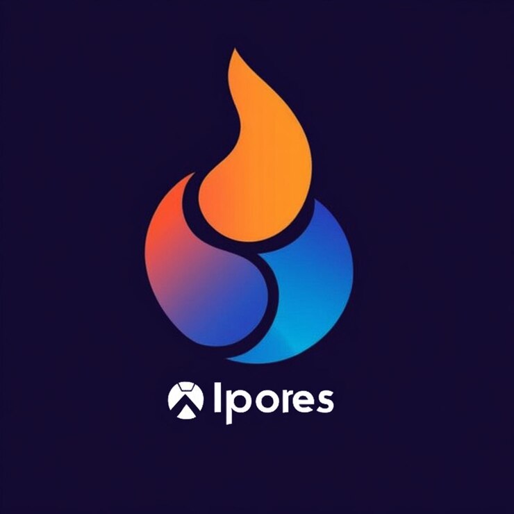 Foto un logotipo del nombre de la empresa sobre un fondo negro