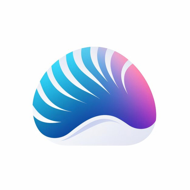 El logotipo de las olas abstractas del océano con estilo naturalista