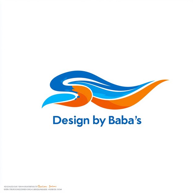 Logotipo de onda abstracta con Shbas
