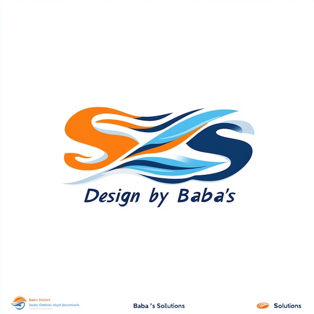 Logotipo de onda abstracta con Shbas