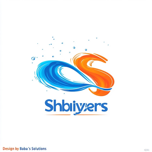 Logotipo de onda abstracta con Shbas
