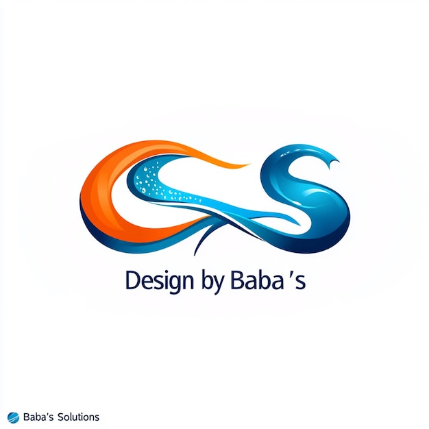 Logotipo de onda abstracta con Shbas
