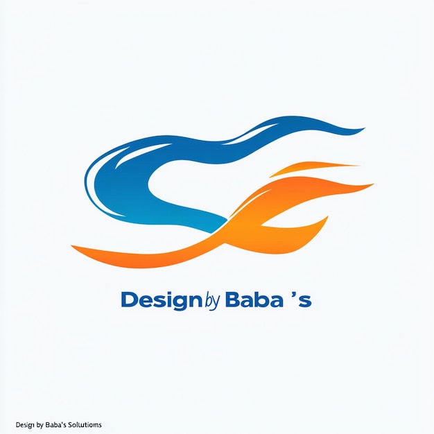 Logotipo de onda abstracta con Shbas