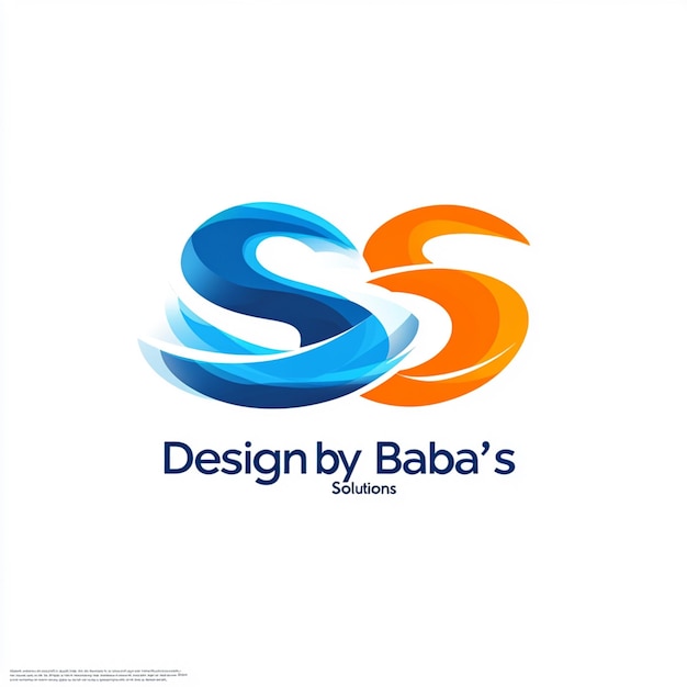 Logotipo de onda abstracta con Shbas