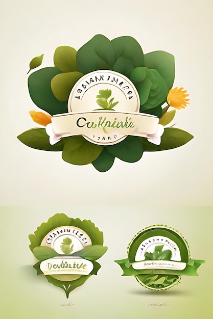 Foto logotipo orgánico natural para productos cosméticos para bebés