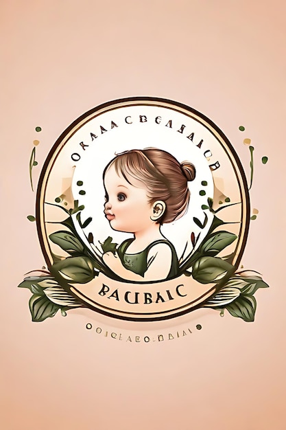 Logotipo orgánico natural para productos cosméticos para bebés