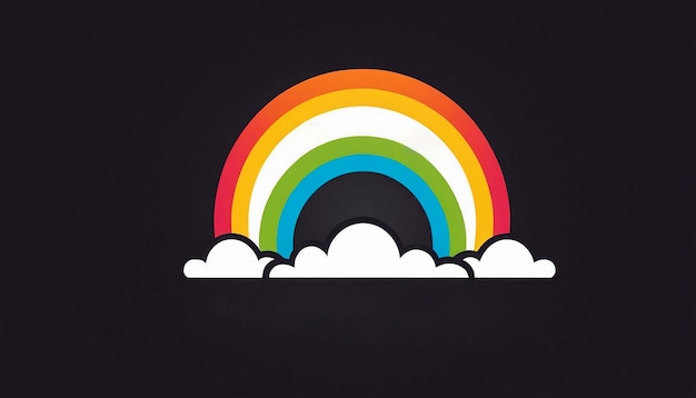 Foto logotipo de una organización o empresa de eventos navideños que utiliza el arco iris