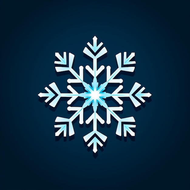 un logotipo original y simple de copo de nieve