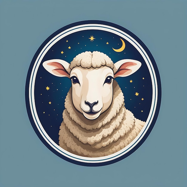 El logotipo de las ovejas de Eid