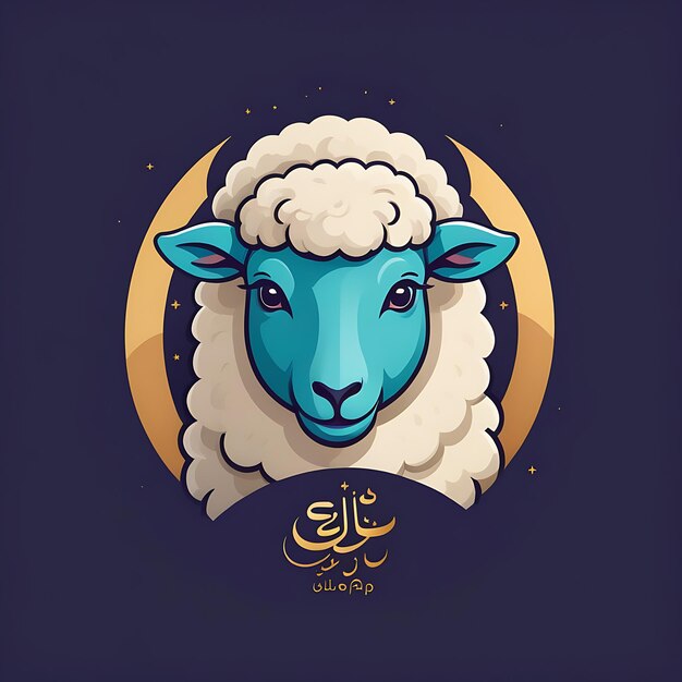 El logotipo de las ovejas de Eid