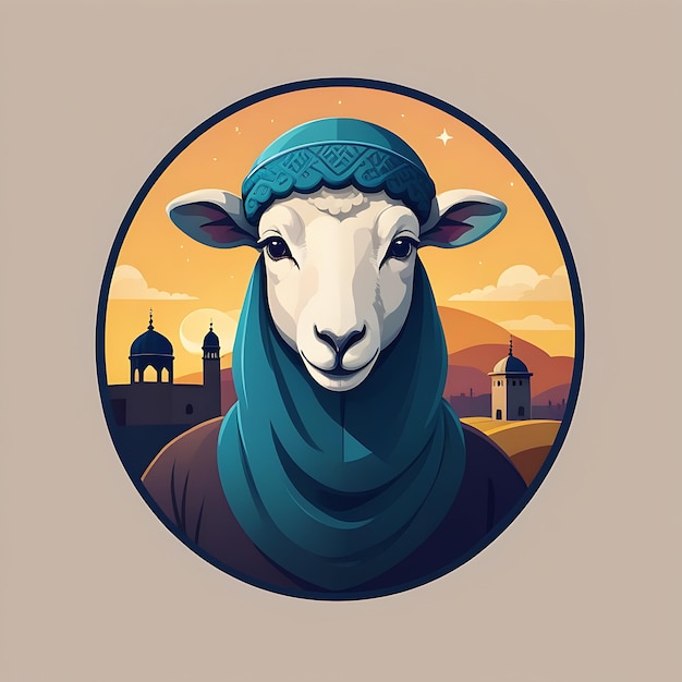 El logotipo de las ovejas de Eid