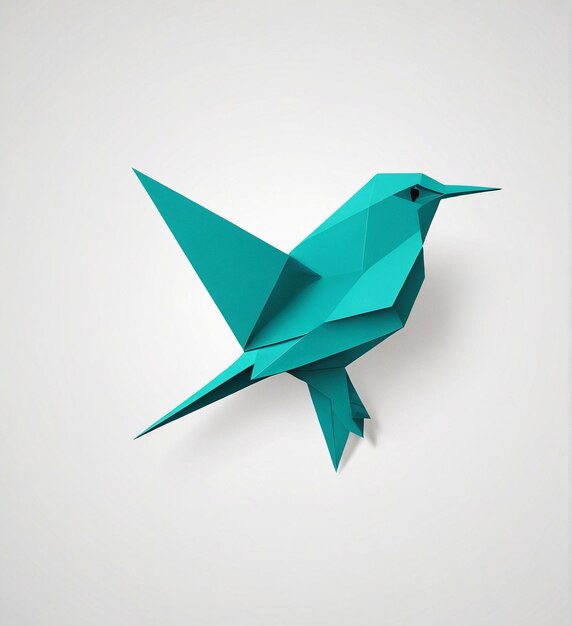 Foto logotipo de pájaro símbolo de pajarito un pájaro hecho de papel