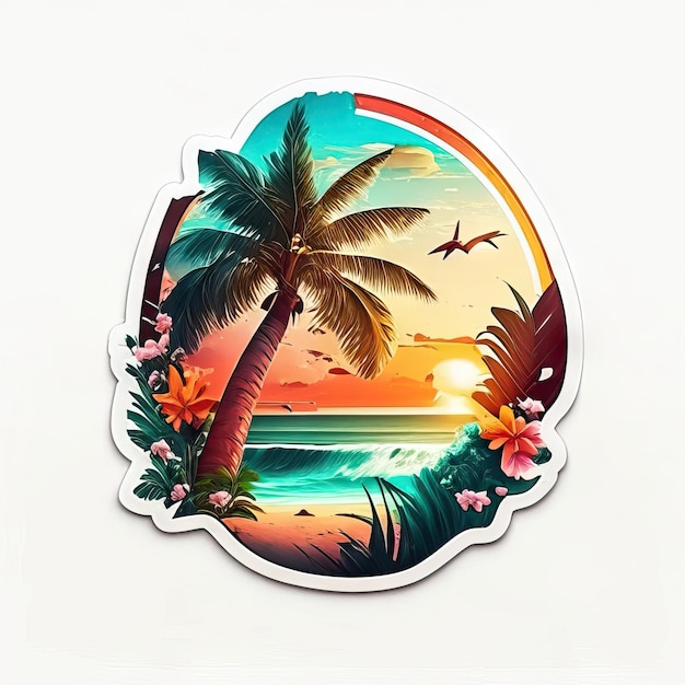 Foto el logotipo del paraíso de la playa