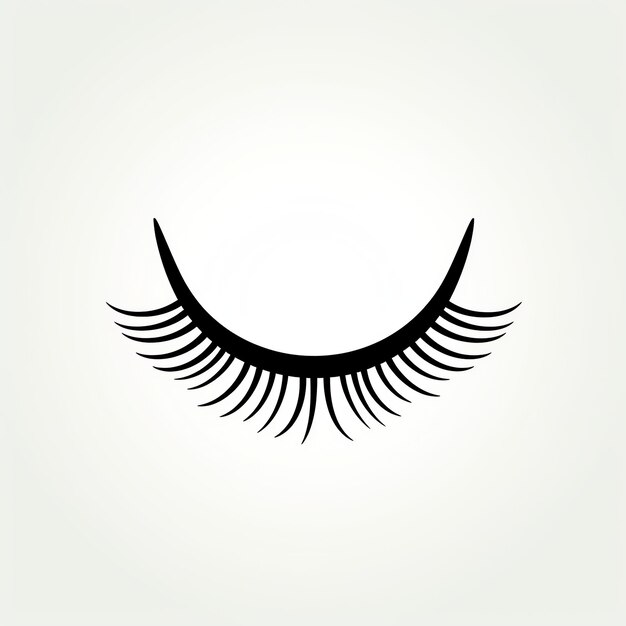Foto el logotipo de las pestañas largas femeninas