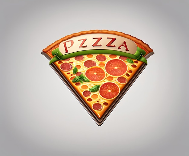 El logotipo de la pizza en modo de dibujo