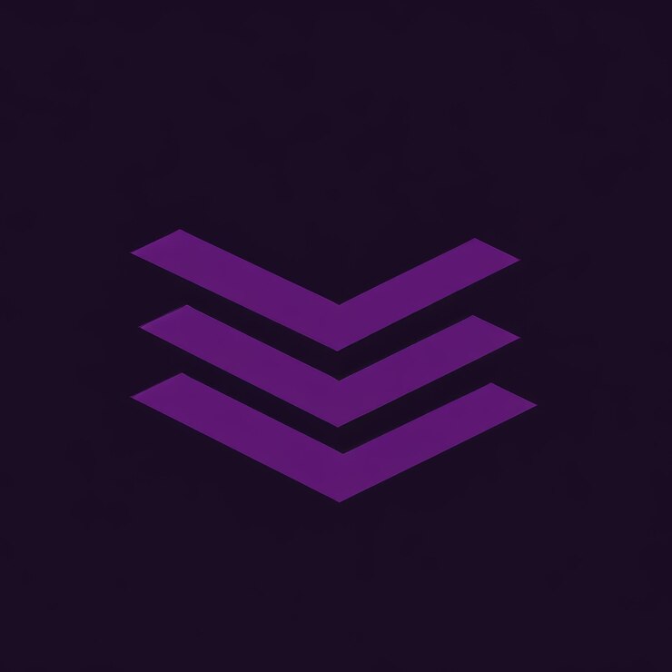 Foto logotipo púrpura con una línea púrpura