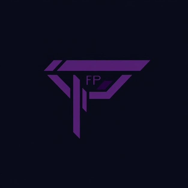 un logotipo púrpura y negro con la letra f en él
