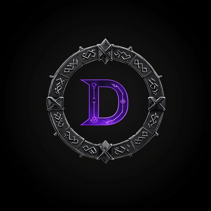 Foto un logotipo púrpura y púrpura con una letra púrpura en el medio