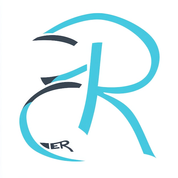 Logotipo R Letra R en forma de círculo Ilustración vectorial