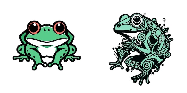 El logotipo de la rana 2D