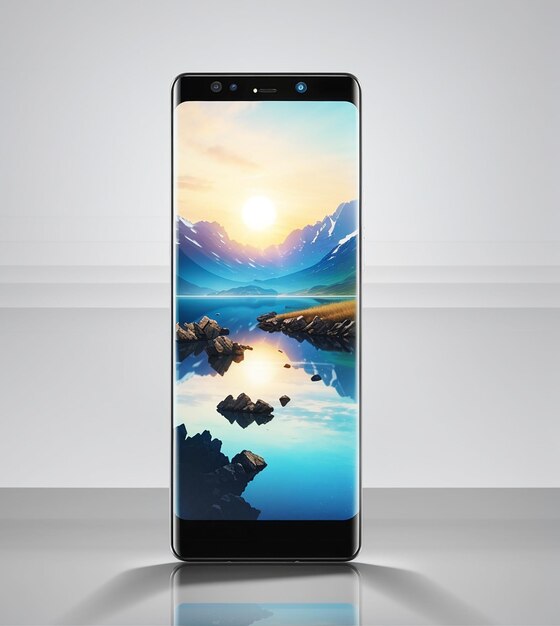 Foto logotipo realista de um smartphone