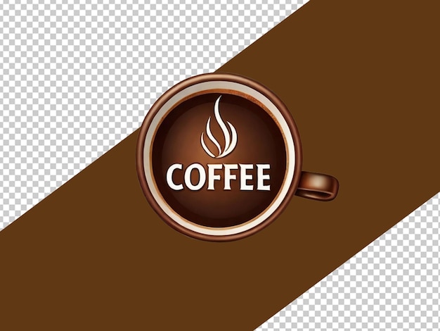 Logotipo realista do café com as palavras Café quente
