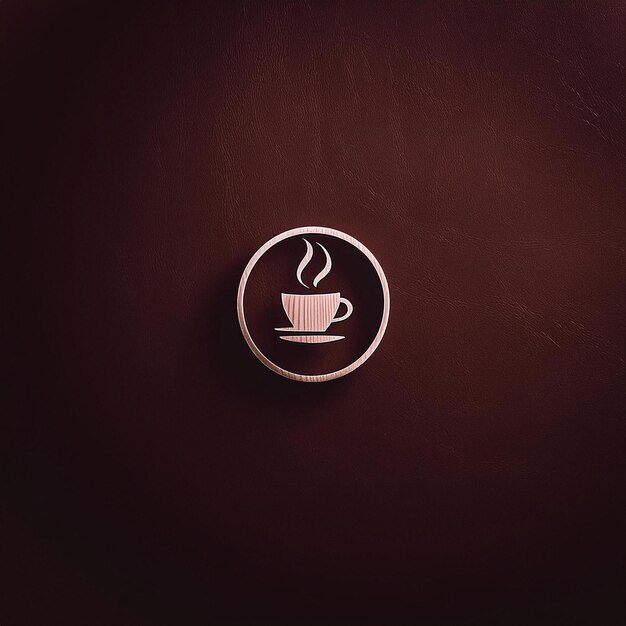 Foto un logotipo redondo con una imagen de una taza de café en él